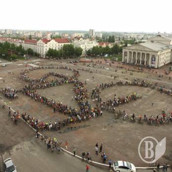 Живий велосипед з висоти пташиного лету - фото і відео Живий велосипед з висоти пташиного лету - фото і відео