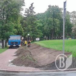 Щось «не так» з газоном в сквері Хмельницького Щось «не так» з газоном в сквері Хмельницького