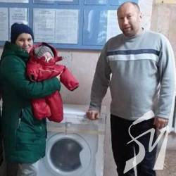 Багатодітна сім’я отримала пральну машину Багатодітна сім’я отримала пральну машину