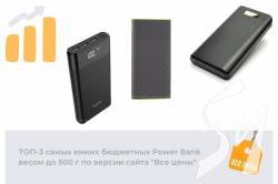 Обзор самых емких бюджетных Power Bank весом до 500 г Обзор самых емких бюджетных Power Bank весом до 500 г